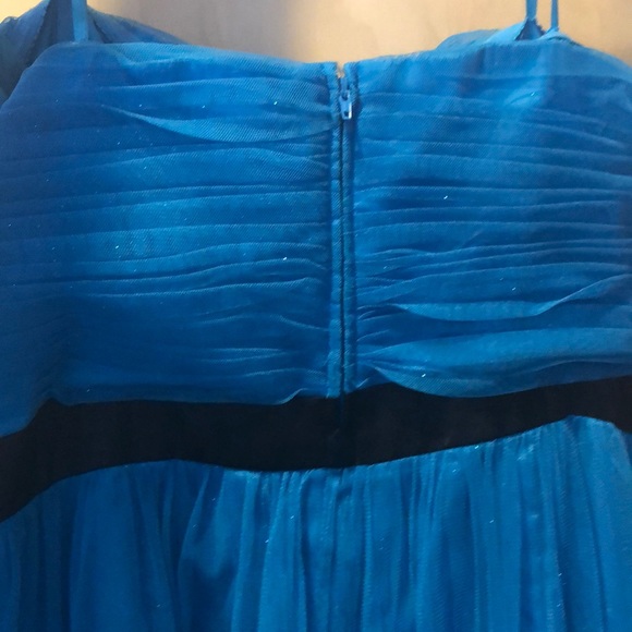 Blue Glitter Strapless Prom/Homecoming dress - Picture 4 of 4